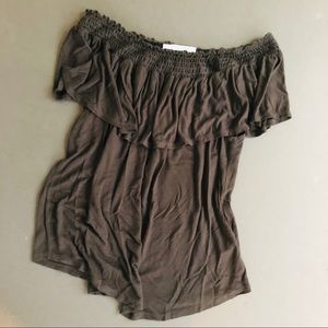 Maurices, off the shoulder smocked black top